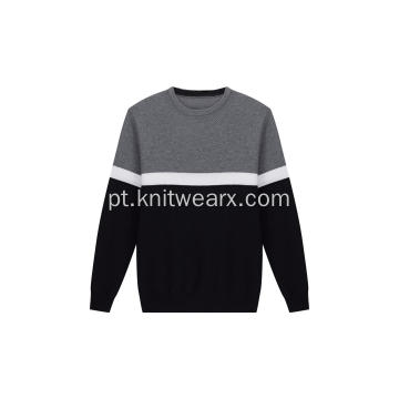 Camisola masculina de algodão poliéster mel pente de pente pullover